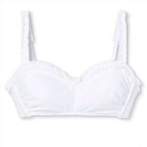 Stoney Clover Lane X Target NWT Sweetheart Ruffled Bikini Swim Top White Size S